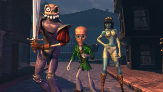 Animated characters street corner skeleton - claymation free wallpaper