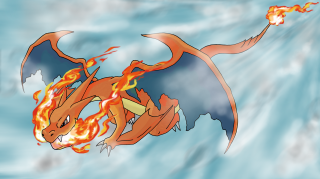 Fire breathing dragon water blue - dragon! free wallpaper