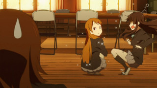 Anime girls sitting floor room 2 - the floor in a room free wallpaper