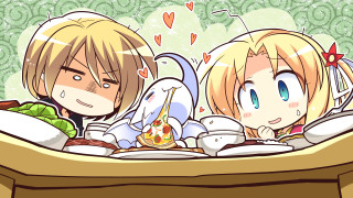 Anime characters bed heart pillow - top of it free wallpaper for desktop