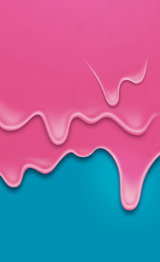 Pink liquid flowing blue background 2 - alberto seveso free wallpaper for mobile
