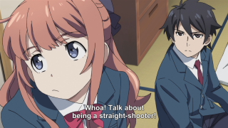 Anime couple characters caption image - straight free wallpaper for desktop