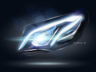 Car headlight bright light dark - a white light free wallpaper