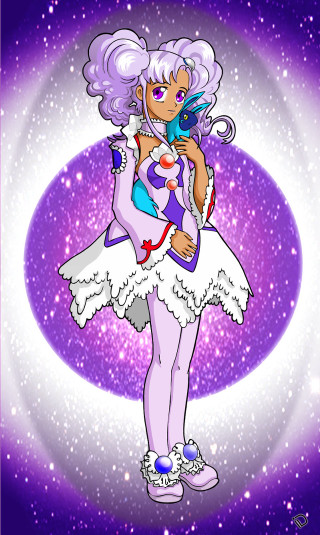 Cartoon character cell phone purple - character portrait free wallpaper for mobile