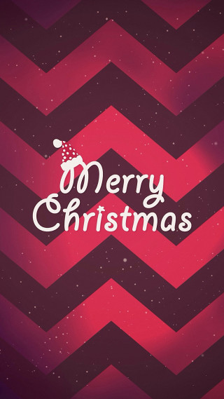 Chevron background merry christmas planet - free christmas wallpaper for mobile
