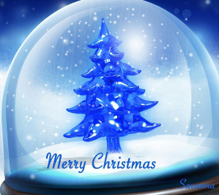 Snow globe christmas tree snow - free christmas wallpaper for tablet