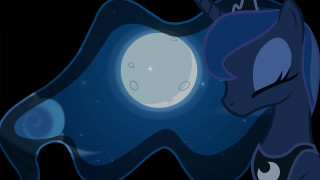 Cartoon pony moon black background - a moon in the background free wallpaper