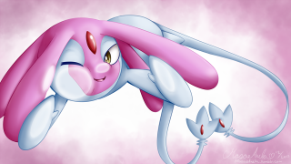 Pink bunny flying art fullbody - the air free wallpaper