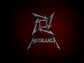 Metallic logo red background shock - metal free wallpaper