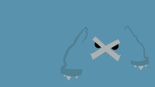 Cartoon character cross bandage neck - minimalist free wallpaper