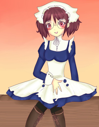 Girl sailor outfit sitting table - purism free wallpaper for mobile