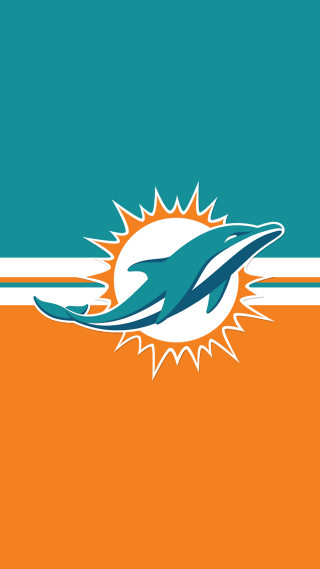 Miami dolphins logo orange blue - free sports wallpaper