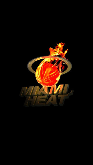 Basketball flames miami heat gold - free neon wallpaper for mobile