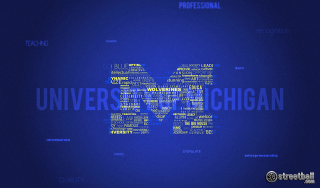 Blue background michigan university large - typographic free wallpaper for desktop