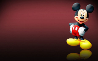 Mickey bear bun smile red - back leg free wallpaper