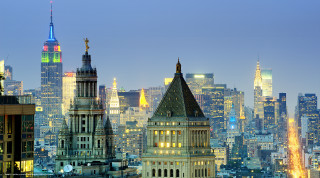 City skyline tall buildings nighttime 5 - tall building free wallpaper