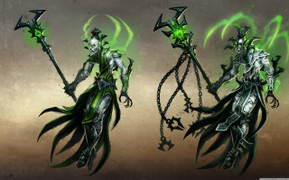 Fantasy character green hair green - a green light free wallpaper for desktop