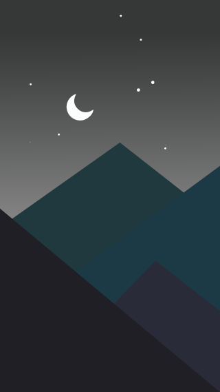 Night sky stars moon mountain - free mountains wallpaper