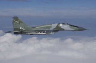 Fighter jet flying sky above 3 - white cloud free wallpaper