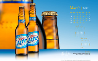 Calendar beer bottles table blue - a table top free wallpaper
