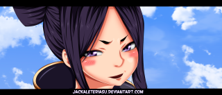 Cartoon woman purple hair blue - dai jin free wallpaper