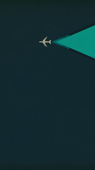 Darkblue sky plane greentriangle white - filip hodas free wallpaper for mobile