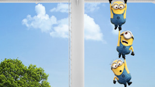 Minions hanging pole trees blue - carol bove free wallpaper