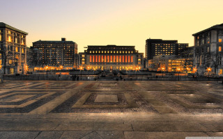 Large building square lights background 2 - a large building free wallpaper