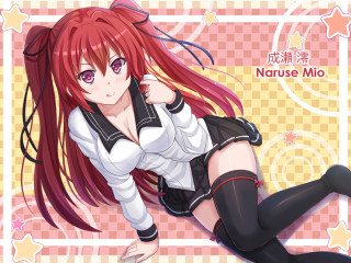 Redhair blackstockings floor crossed portrait - long red hair free wallpaper