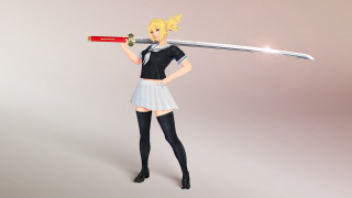 Woman short skirt sword blade - a sword and a sword blade free wallpaper