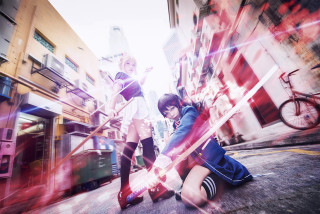 People group street building bike - a group of people free wallpaper for desktop