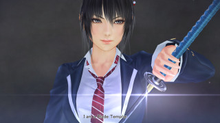 Woman suit sword serious look - promotional free wallpaper for desktop