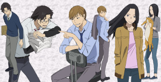 Group people man pointing phone - a suitcase free wallpaper