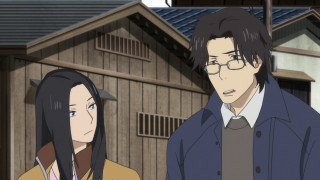 Man woman building roof side - side and a building in the background free wallpaper