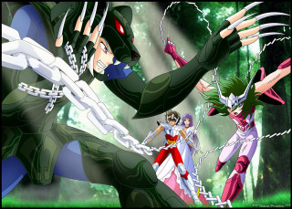 Anime characters forest chains hands - chain free wallpaper for desktop