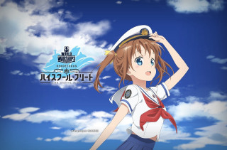 Girl sailor uniform cloudy sky - a cloudy sky free wallpaper for desktop