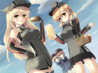 Anime girls beer cat field - claire falkenstein free wallpaper