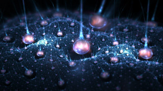 Bubbles water droplets black background - dot free wallpaper for desktop