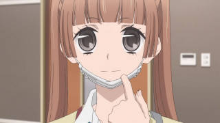 Girl long hair big eyes 7 - a scarf free wallpaper