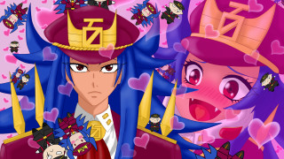 Cartoon character hat suit cat - a red hat free wallpaper