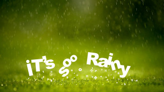 Green grass rain white letters - white letter free wallpaper