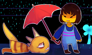 Cartoon character umbrella cat rainy - rainy free wallpaper