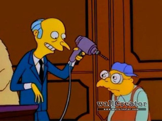 Cartoon character hair dryer blow - remodernism free wallpaper