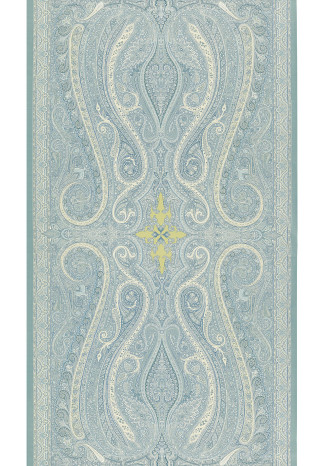 Blue white rug star center - free abstract wallpaper