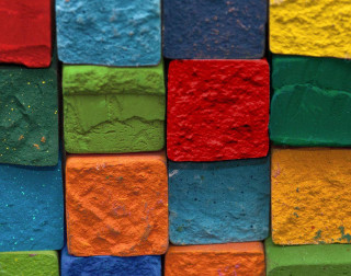 Multi colored paint closeup white - chalk art free wallpaper
