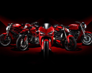 Motorcycles lined up black background 3 - duccio free wallpaper for desktop