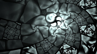 Spiral black white light circle - fractal free wallpaper