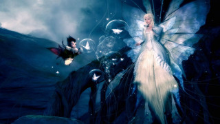 Fairy white dress black bird - brian and wendy froud free wallpaper