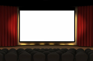 Theater red curtains white screen - red curtain free wallpaper