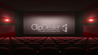 Theater red chairs projection screen - a theater free wallpaper